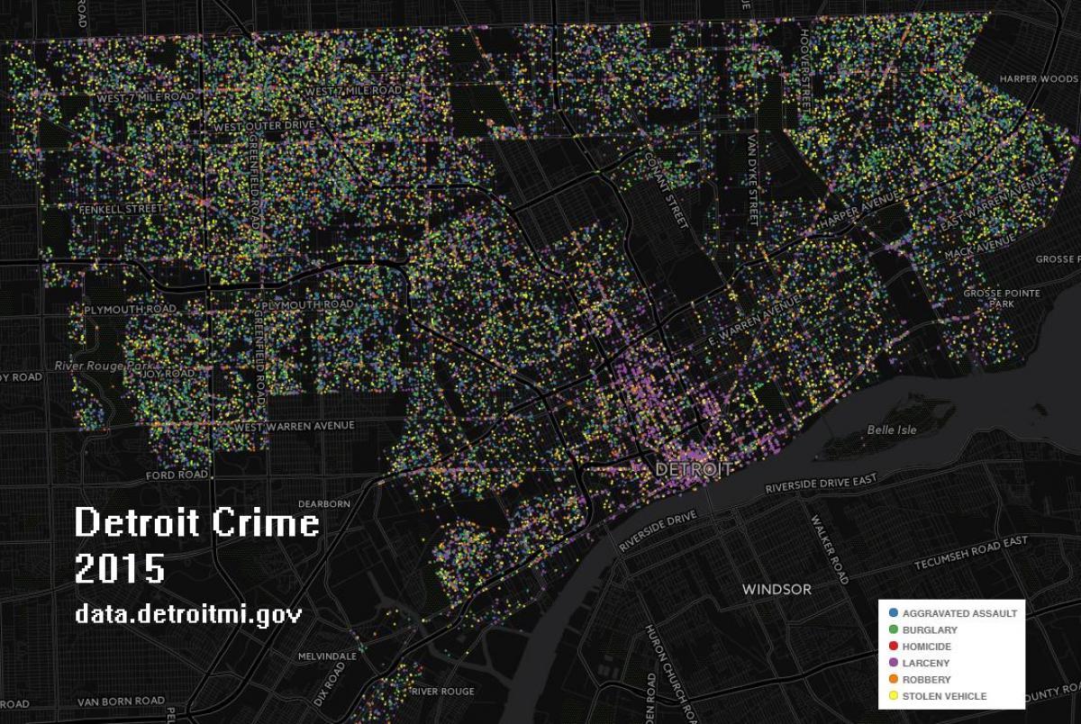 Детроит криминала мапи