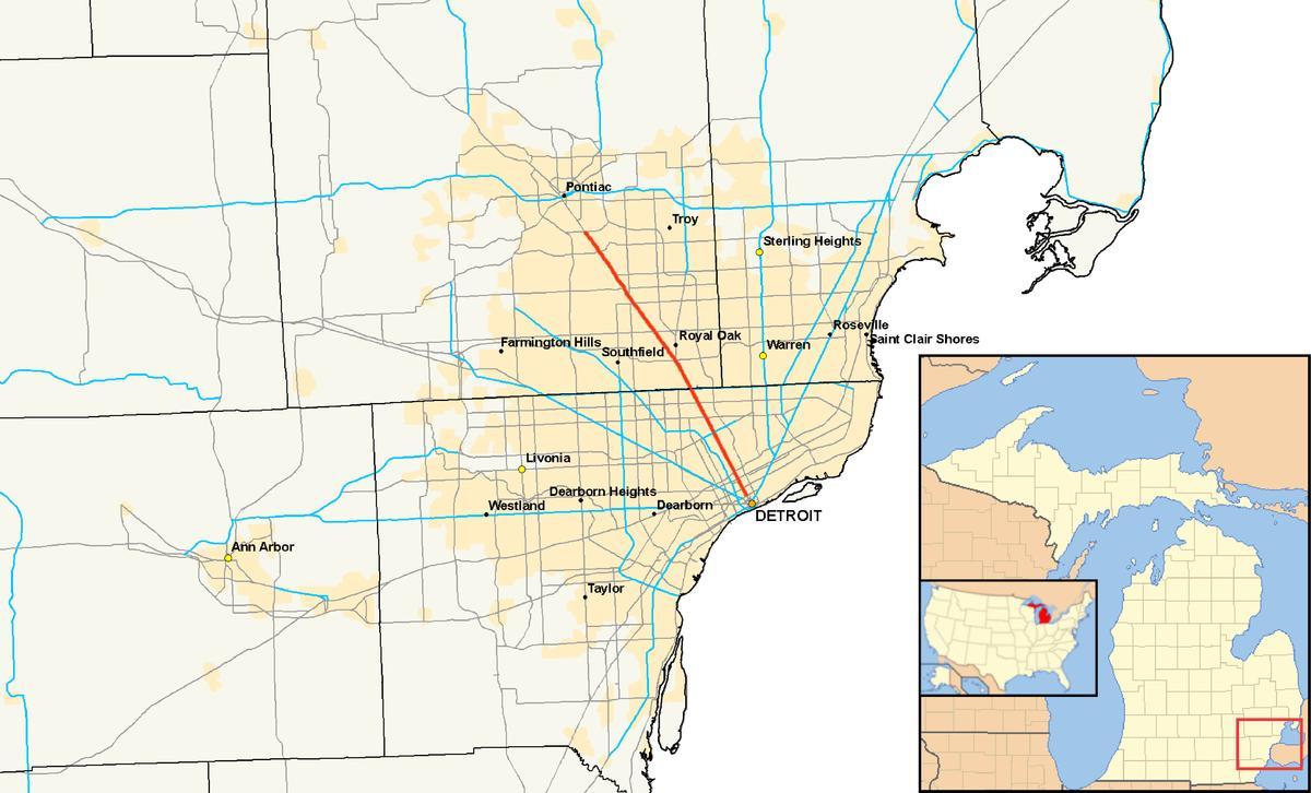 Детроит општина мапи