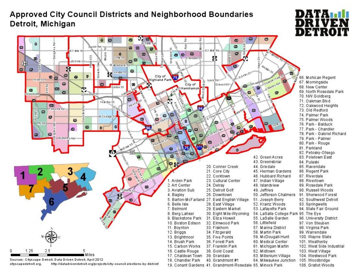 округ мапи Детроита