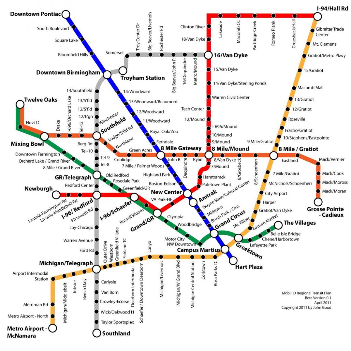 Транзит Детроит мапи