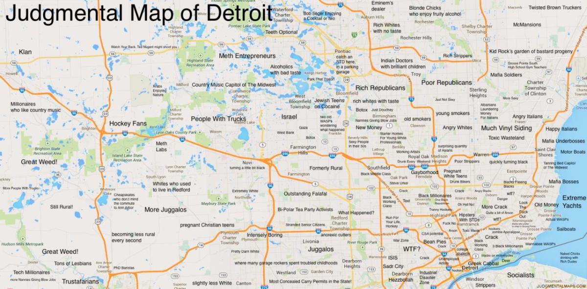 осуди мапи Детроита