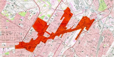 Карта Детроита слана рудник