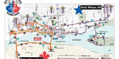 Карта Детроит маратон