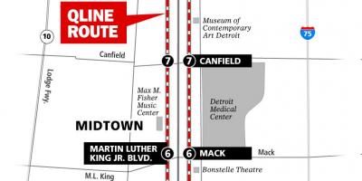 Детроит трамвај мапи