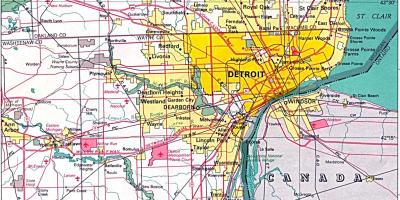 Карта Предграђа Детроита